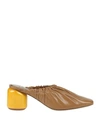 Jil Sander Woman Pumps Camel Size 7 Soft Leather In Beige