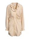 ISABEL MARANT ISABEL MARANT WOMAN MINI DRESS LIGHT YELLOW SIZE 8 SILK, COTTON