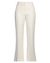 Valentino Garavani Woman Pants Cream Size 6 Virgin Wool, Silk In White