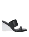 Alexander Mcqueen Leather Sandal In Black