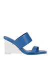 Alexander Mcqueen Woman Sandals Blue Size 9 Soft Leather