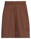 ROSE A POIS ROSÉ A POIS WOMAN SHORTS & BERMUDA SHORTS BROWN SIZE 10 COTTON, POLYAMIDE, ELASTANE