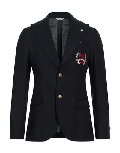 Manuel Ritz Man Blazer Midnight Blue Size 40 Virgin Wool, Polyamide