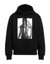 NEIL BARRETT NEIL BARRETT MAN SWEATSHIRT BLACK SIZE XL COTTON, ELASTANE