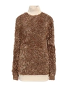 Rabanne Woman Turtleneck Gold Size M Polyamide, Polyester, Polypropylene, Elastane In Gold