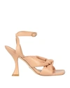 Stuart Weitzman Woman Sandals Blush Size 9.5 Soft Leather In Pink