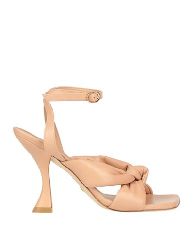 Stuart Weitzman Woman Sandals Blush Size 9.5 Soft Leather In Pink