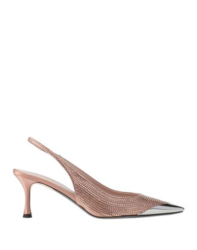 N°21 WOMAN PUMPS BLUSH SIZE 6 TEXTILE FIBERS