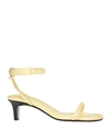 Isabel Marant Woman Sandals Light Yellow Size 10 Lambskin