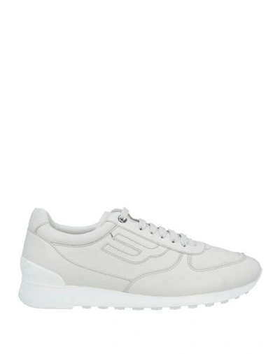 Bally Man Sneakers Light Grey Size 12 Soft Leather In White