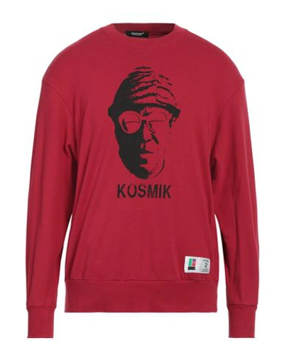 Undercover Man Sweatshirt Red Size 3 Cotton, Polyurethane