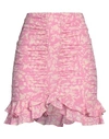 Isabel Marant Milendi Print Silk Miniskirt In Pink