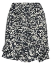 Isabel Marant Woman Mini Skirt Midnight Blue Size 6 Silk, Elastane