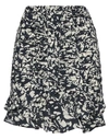 Isabel Marant Milendi Ruffled Printed Stretch-silk Mini Skirt In 01bk Black