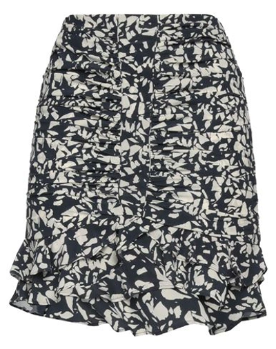 Isabel Marant Woman Mini Skirt Midnight Blue Size 6 Silk, Elastane