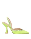 Stuart Weitzman Woman Pumps Green Size 7.5 Soft Leather