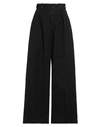 Maison Margiela Woman Pants Black Size 0 Cotton, Linen