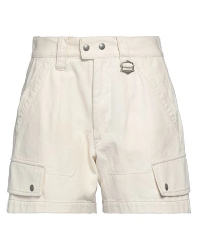 Isabel Marant Woman Shorts & Bermuda Shorts Ivory Size 6 Cotton In White