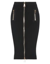 Balmain Woman Midi Skirt Black Size 12 Viscose, Polyester, Polyamide, Elastane