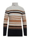 Irish Crone Man Turtleneck Light Grey Size L Acrylic, Alpaca Wool, Polyamide, Wool