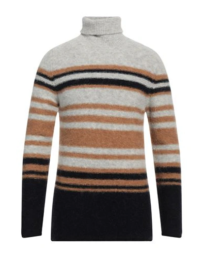 Irish Crone Man Turtleneck Light Grey Size L Acrylic, Alpaca Wool, Polyamide, Wool