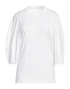 CHLOÉ CHLOÉ WOMAN T-SHIRT WHITE SIZE M COTTON, ELASTANE