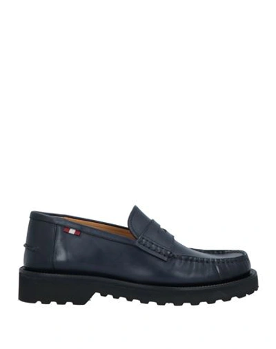 Bally Man Loafers Midnight Blue Size 8 Calfskin