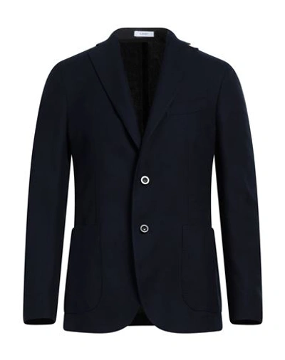 Boglioli Man Blazer Midnight Blue Size 46 Cotton, Virgin Wool