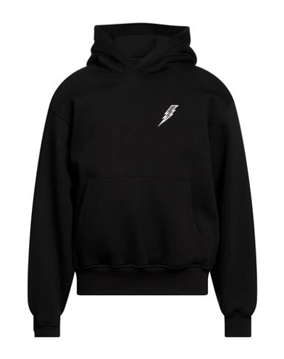Neil Barrett Man Sweatshirt Black Size S Cotton, Polyester
