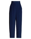 Rochas Woman Pants Navy Blue Size 10 Acetate, Silk