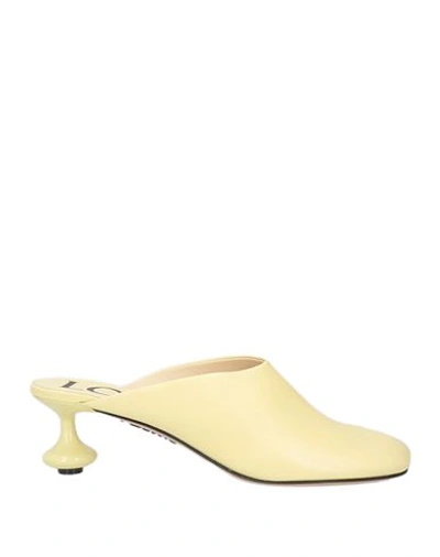 Loewe Toy Leather Drop Stiletto Mules In Yellow