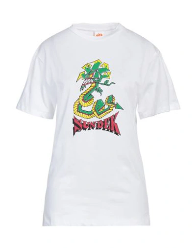 Sundek Woman T-shirt White Size Xxl Cotton