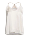 Kaos Woman Top Cream Size 6 Viscose In White