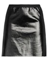 Rick Owens Woman Mini Skirt Black Size 10 Cotton, Elastomultiester, Rubber