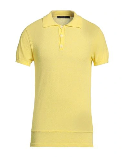 Messagerie Man Sweater Yellow Size 42 Cotton, Polyamide