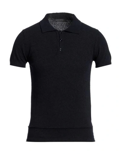 Messagerie Man Sweater Midnight Blue Size 38 Cotton, Polyamide In Blue