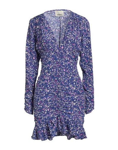 ISABEL MARANT ISABEL MARANT WOMAN MINI DRESS PURPLE SIZE 6 SILK, ELASTANE