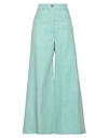 Rochas Woman Pants Green Size 8 Cotton, Polyester