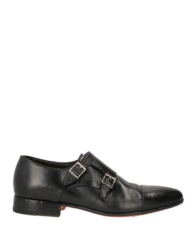 Santoni Man Loafers Black Size 13 Soft Leather