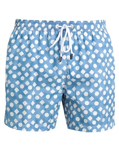 Barba Napoli Man Swim Trunks Light Blue Size Xl Polyester