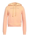 Acne Studios Man Sweatshirt Apricot Size Xl Organic Cotton In Orange