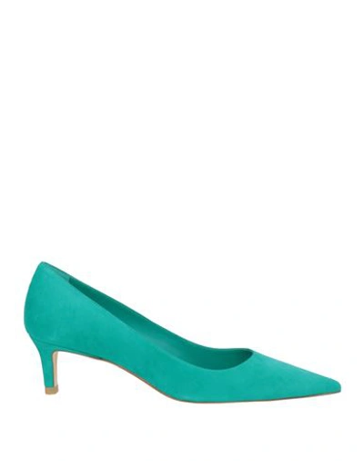 Stuart Weitzman Woman Pumps Emerald Green Size 12 Soft Leather