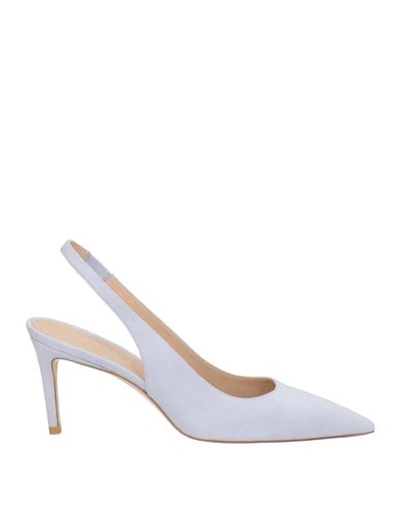 Stuart Weitzman Woman Pumps Sky Blue Size 8 Soft Leather In Blue