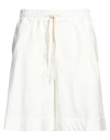 Jil Sander Drawstring Cotton Shorts In White
