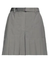 Sacai Woman Shorts & Bermuda Shorts Military Green Size 2 Polyester, Wool