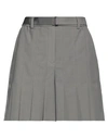 Sacai Woman Shorts & Bermuda Shorts Military Green Size 1 Polyester, Wool