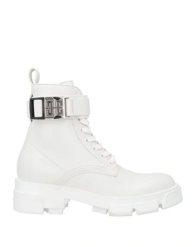 Givenchy Woman Ankle Boots White Size 10 Calfskin