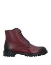 BALLY BALLY MAN ANKLE BOOTS BRICK RED SIZE 12 CALFSKIN