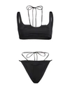 OFF-WHITE OFF-WHITE WOMAN BIKINI BLACK SIZE 6 POLYESTER, ELASTANE