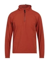 Kestin Man Sweatshirt Rust Size S Cotton, Elastane In Red